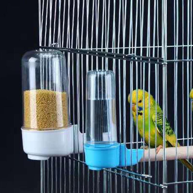 Dual Use Automatic Drinker Bird Food Container Bird Feeder Pigeons Drinking Water Feeding Parrot Pet Supplies Random Color