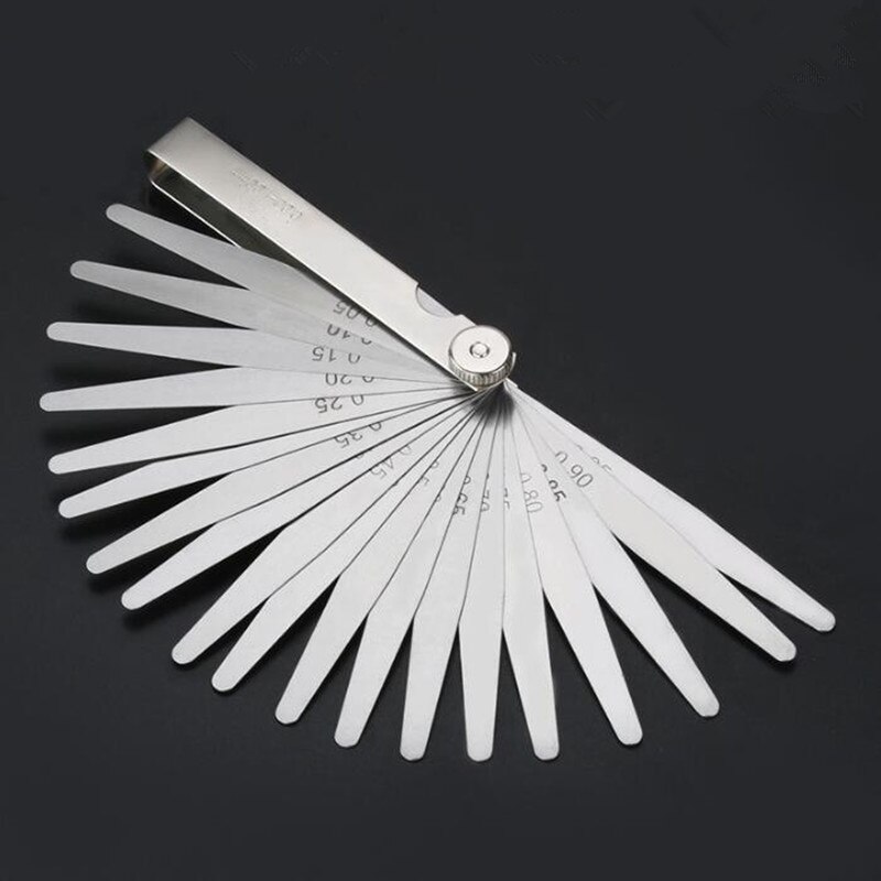 0.02-1mm 32pcs Blade Hight Precision Stainless Steel Feeler Gauge Thickness Gap Metric Filler Thickness Measuring Probes Tools