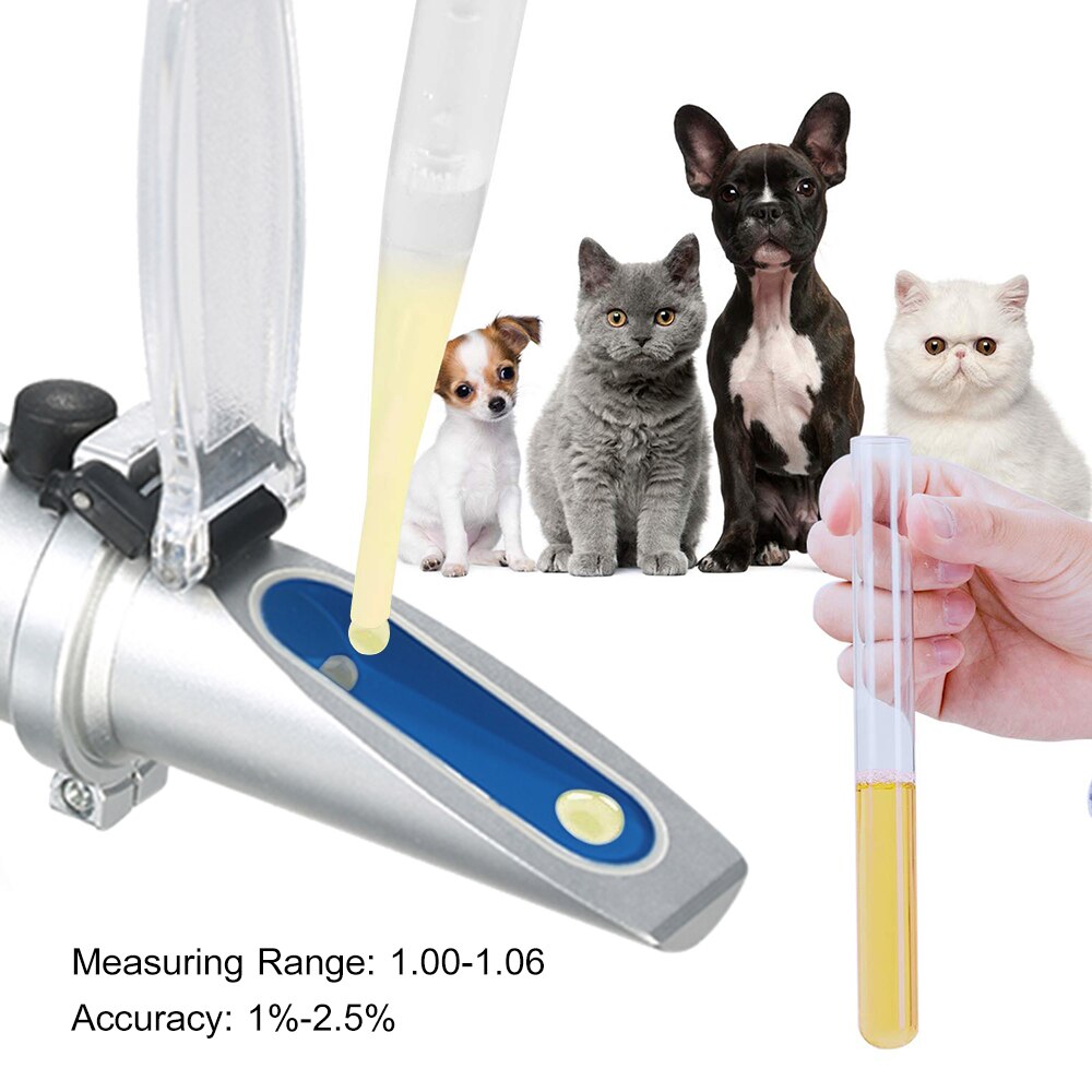 Portable Handheld ATC Animal Clinical Refractometer Pet Urine Tester with 1.00-1.06 Measuring Range Dog &amp; Cat Refractometer