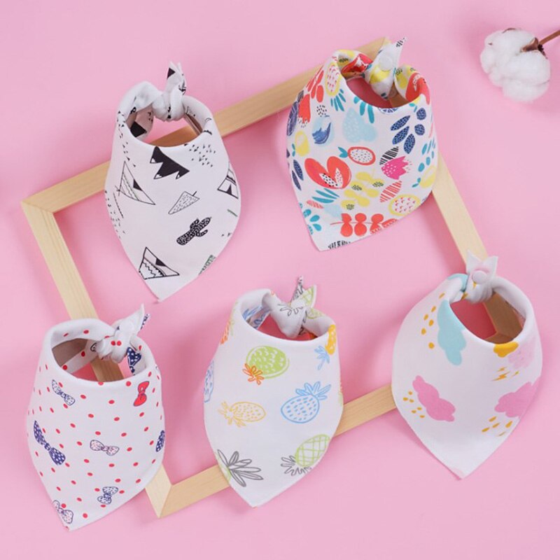 3 Stks/partij Slabbers Bandana Baby Speeksel Handdoek Voor Jongens En Meisjes Doek Print Animal Driehoek Katoenen Baby Sjaal: Roze