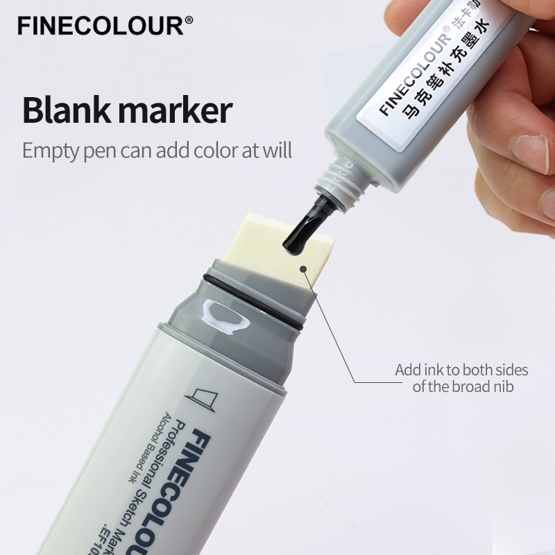 Finecolour 1/2/3Pcs 20mm Wide Markers Alcohol Line Sketching Markers Pen Drawing School Art Supplies