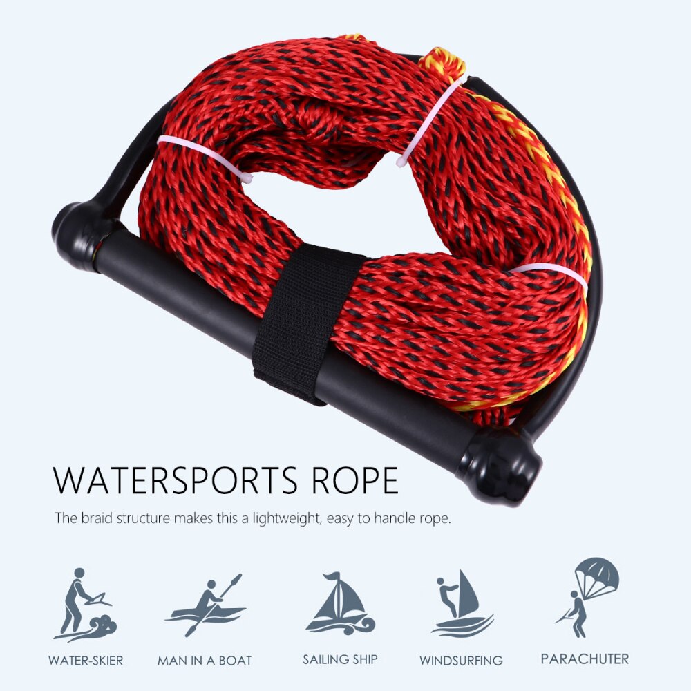 Black Handle Water Ski Rope 1-Section Wakeboard Kneeboard Rope for Boating