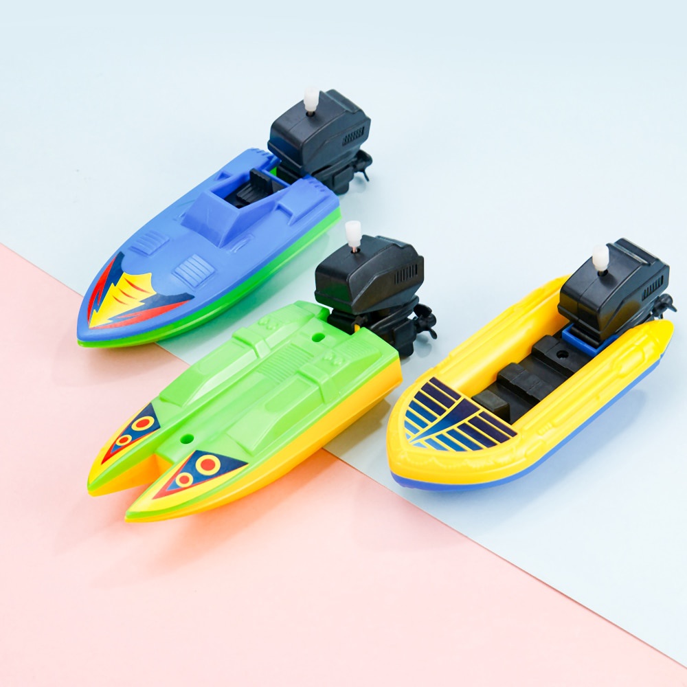 1Pc Speed Boot Wind Up Speelgoed Float In Water Kinderen Speelgoed Klassieke Uurwerk Speelgoed Bad Douche Speelgoed voor Kinderen Jongens Speelgoed