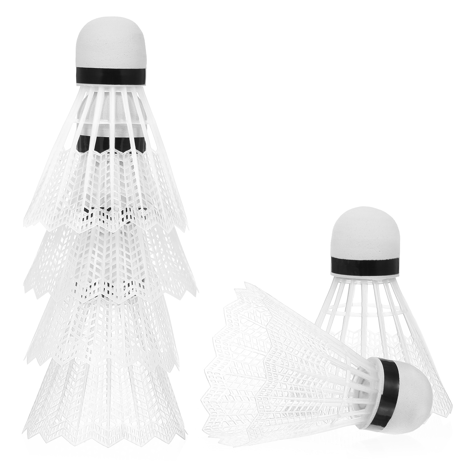 12 stücke Nylon Federbälle dauerhaft Kunststoff Badminton Federbälle drinnen draussen Sport Badminton Bälle Winddicht Federball