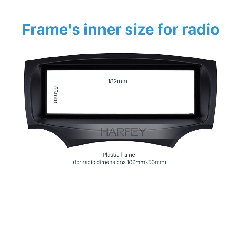 Harfey Car Radio Frame Fascia 1Din Trim Kit for Ford Ka + Stereo Install In Dash Mount Outter Frame 182*53mm