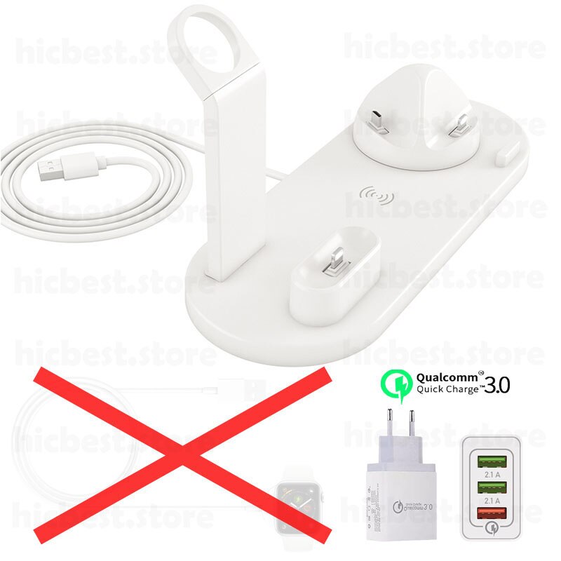 3 w 1 bezprzewodowa ładowarka indukcyjna stojak na iPhone X XS Max XR 8 Airpods Apple Watch 2 w 1 stacja dokująca stacja dokująca 3w1: Option 5