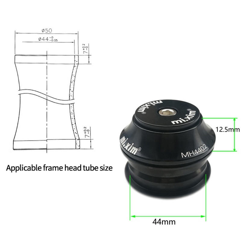 Mi.xim mountainbike leje headset 28.6 x 44/44mm cykel headset lejer hoved rør skål sæt