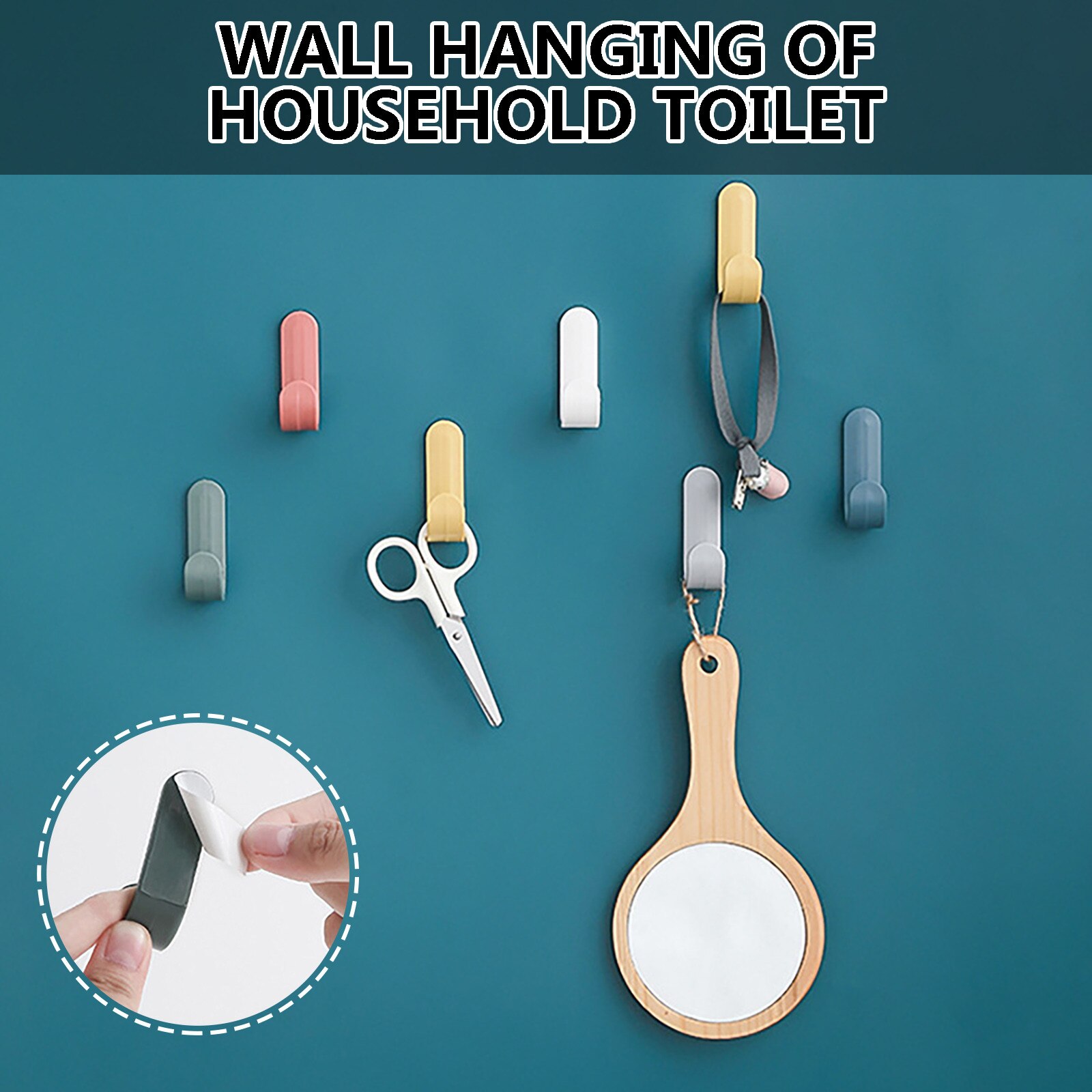 Zelfklevende Muur Hangers Handdoek Haken Plastic Deur Hangers Hoed Rekken Sleutels Hanger Muur Organizer Home Decor Sleutelhouder