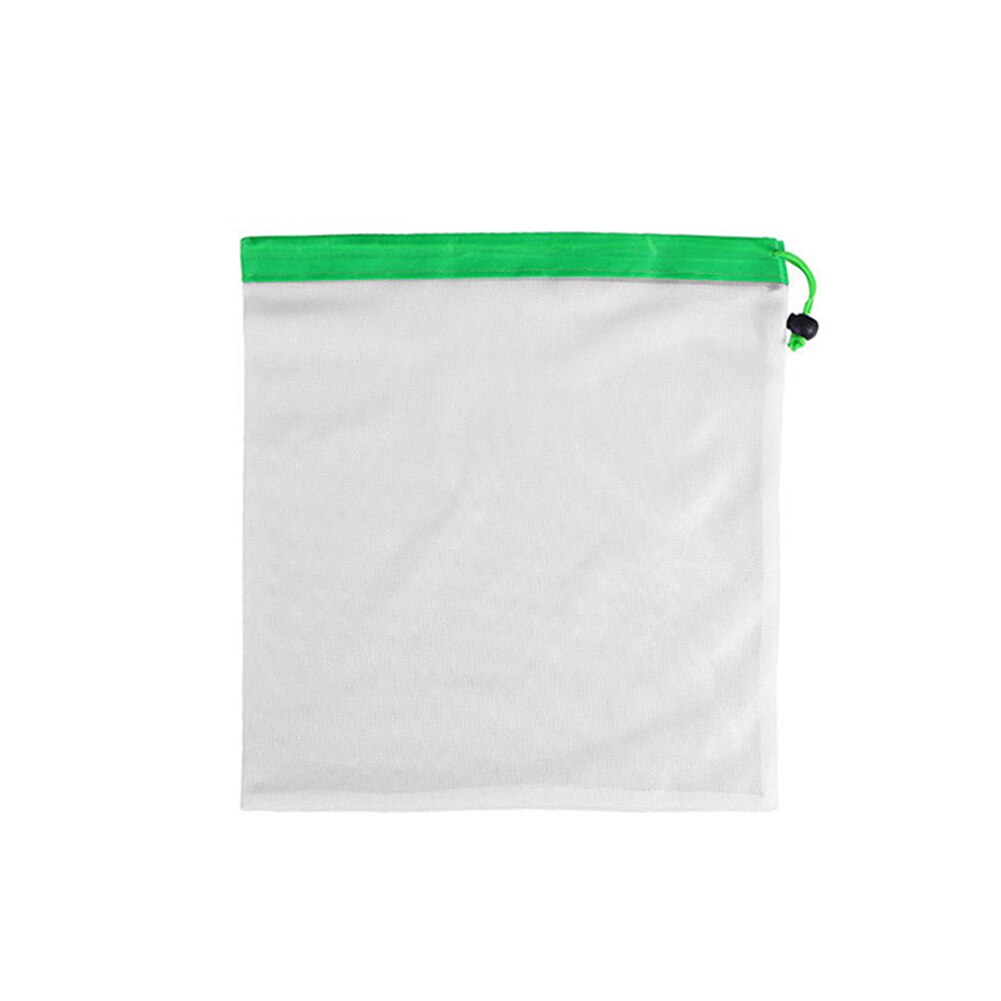 Mesh Produce Bag Eco-Friendly Bags for Grocery Bag Holder Fruit Vegetable Organizer Pouch 12pcs 3 Sizes Reusable: green M