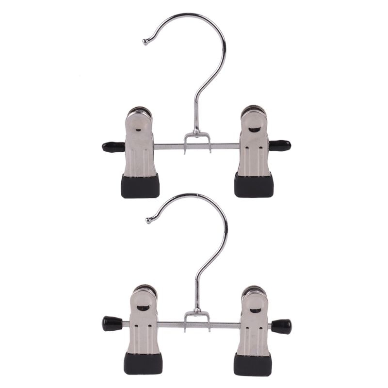 6 pièces réglable en acier inoxydable étagère à chaussures pantalon dossier botte cintre titulaire Portable voyage blanchisserie crochet suspendus vêtements chaussette Clip