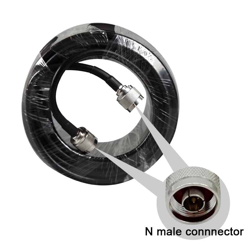 20 Meters N Male To N Male Connector 50ohm 5D Coaxial Cable For Mobile Phone Signal Booster Repeater Amplifier S23