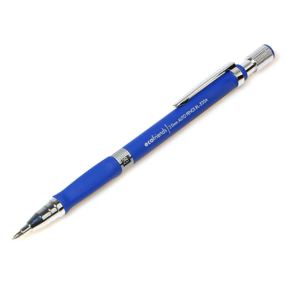 1Pcs 2.0 mm Black Lead Mechanical Drafting Drawing Pencil Blue/Black For School And Office Stationery