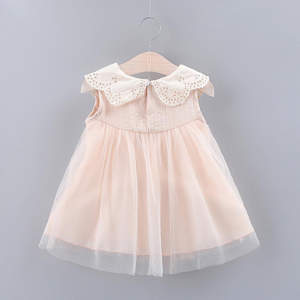 Vestidos sin mangas de encaje con volantes para niñas, Vestido de playa de verano, vestidos princesa de niña, vestidos de vacaciones 1-5 años C2
