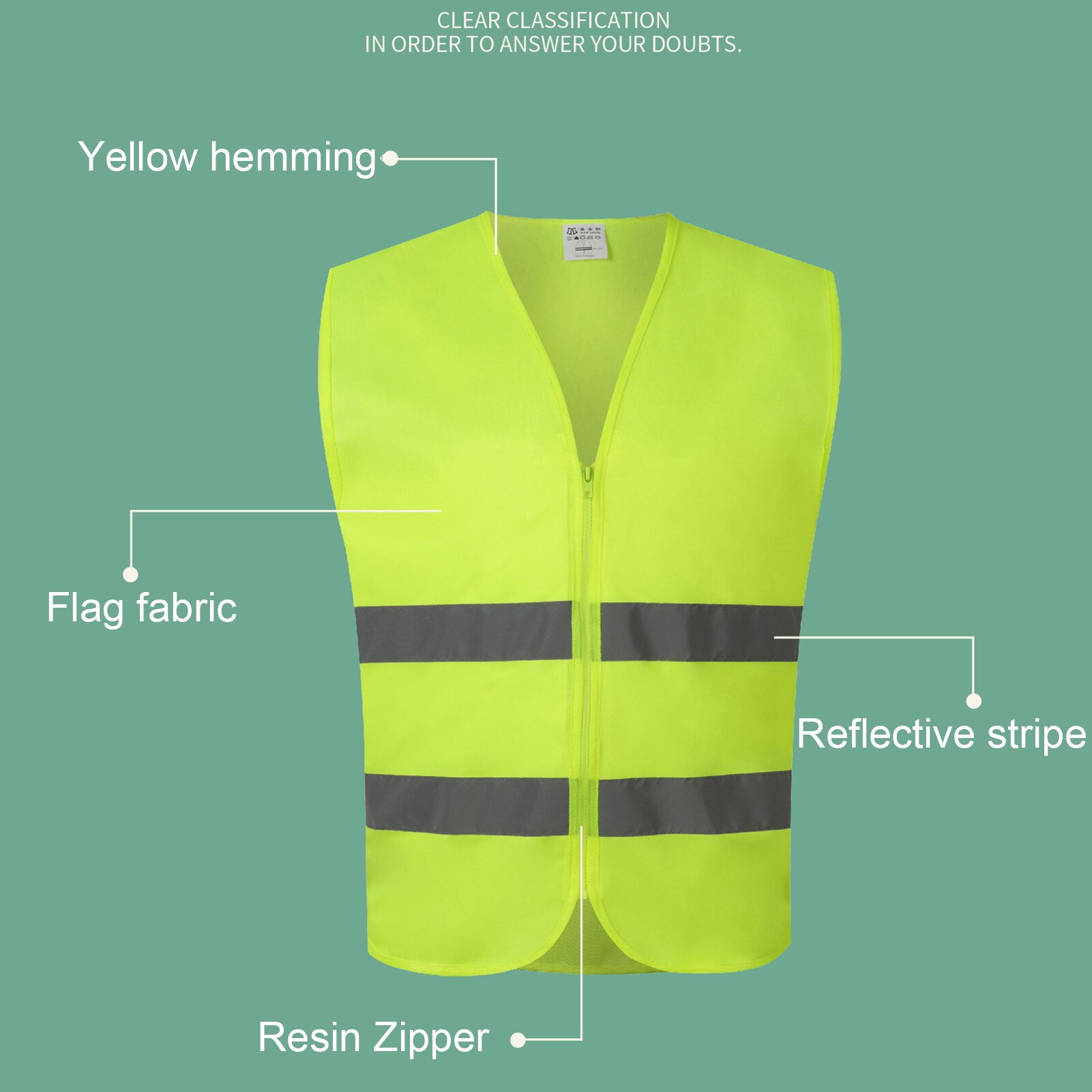 Multi-pocket V-neck Night Running High Visibility Reflective Vest Clothes Cycling Sports Clothing Safe Vest Traffic Facilities
