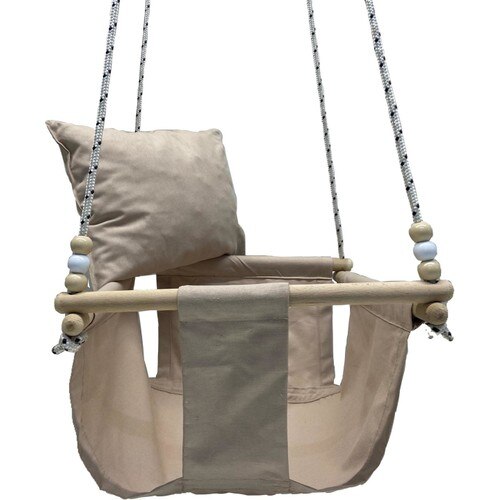 Hamaca de madera de visón para bebés y niños, Columpio de techo para el hogar, capacidad de carga máxima de 50 Kg