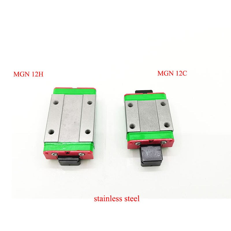 2pcs 12mm Linear Guide MGN12 L= 400mm Linear Rail Way + 2PCS MGN12C or MGN12H Long Linear SS Carriage for CNC XYZ Axis