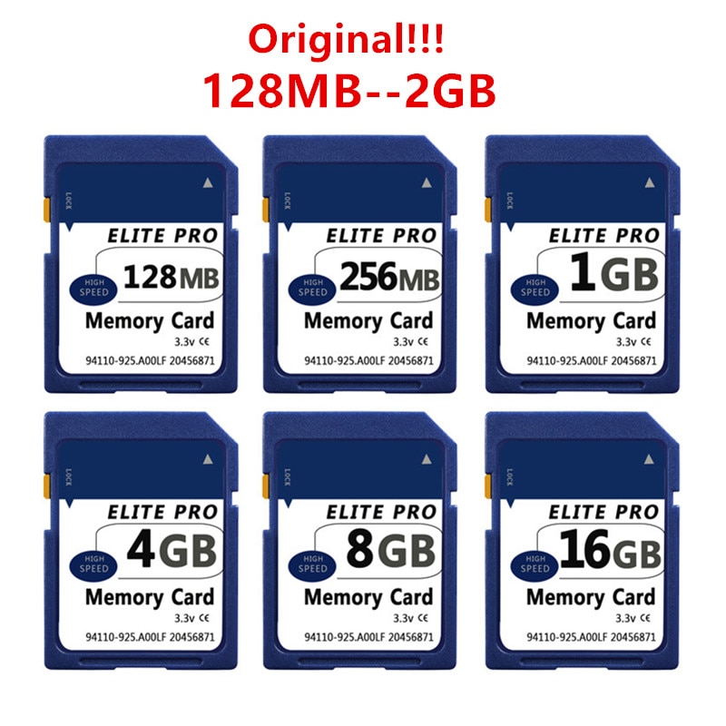 Originele 128 Mb 256 Mb 512 Mb 1 Gb 2 Gb Sd-kaart Sd-geheugenkaart Secure Digital Flash Geheugen kaart