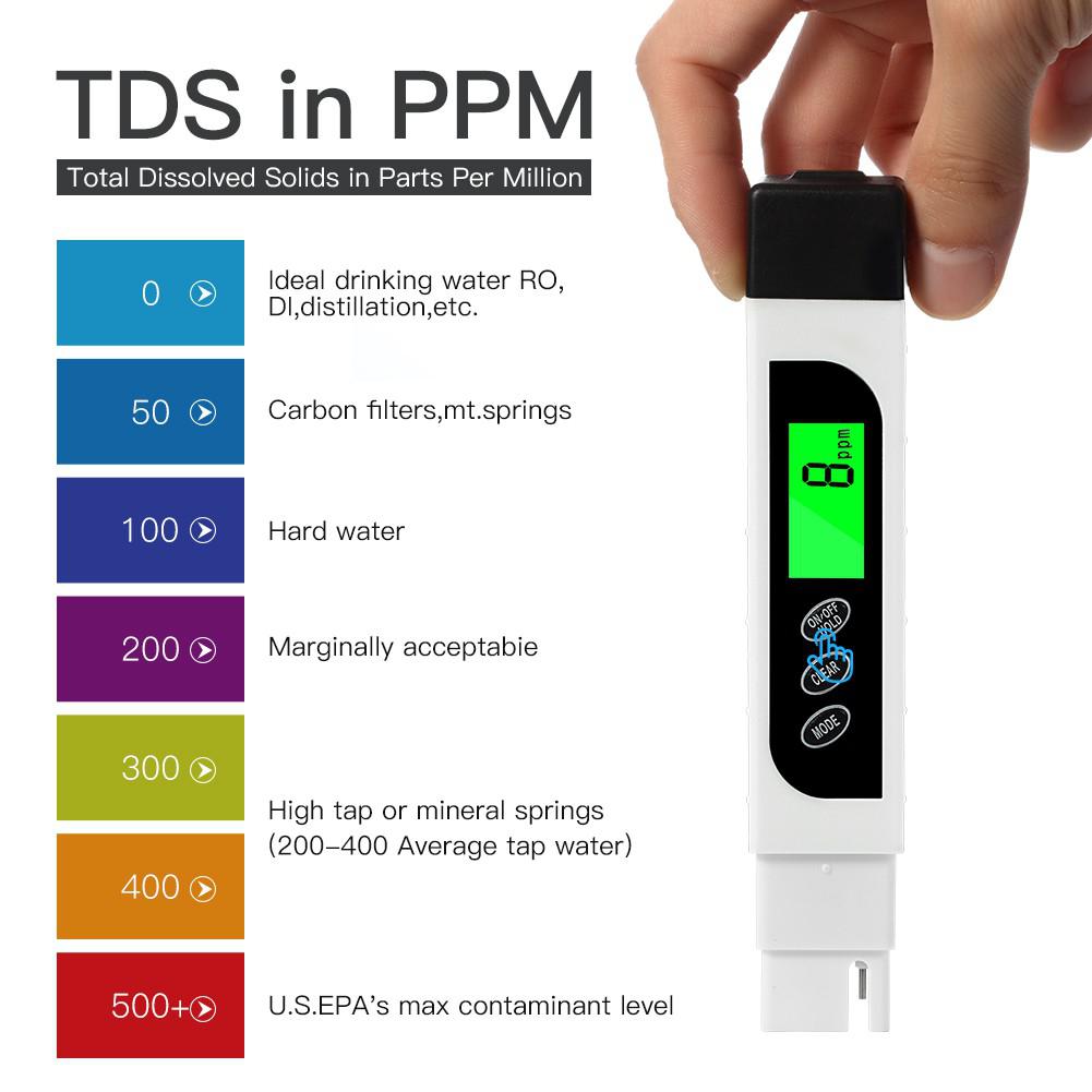 Medidor de Dureza Agua TDS-3 PPM