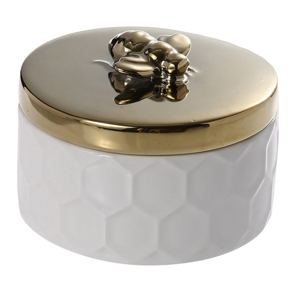 Caja de cerámica para guardar joyas, soporte para anillos, pendientes, collar, organizador para chica, amiga o mamá, novedad