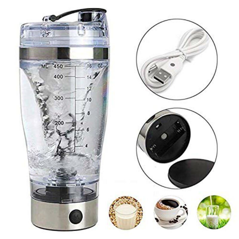 450ML électrique automatique protéine Shaker Portable mouvement mélange bouteille d'eau café lait Vortex accessoires de cuisine: Default Title
