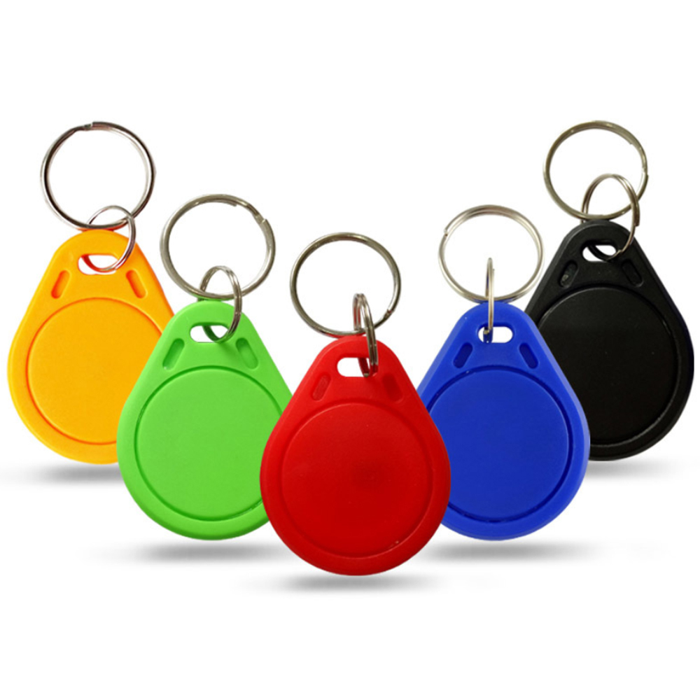 100pcs Waterproof 13.56MHz IC Keyfob Tag RFID Access Control IC Key Finder Card Token Attendance Management Keychain