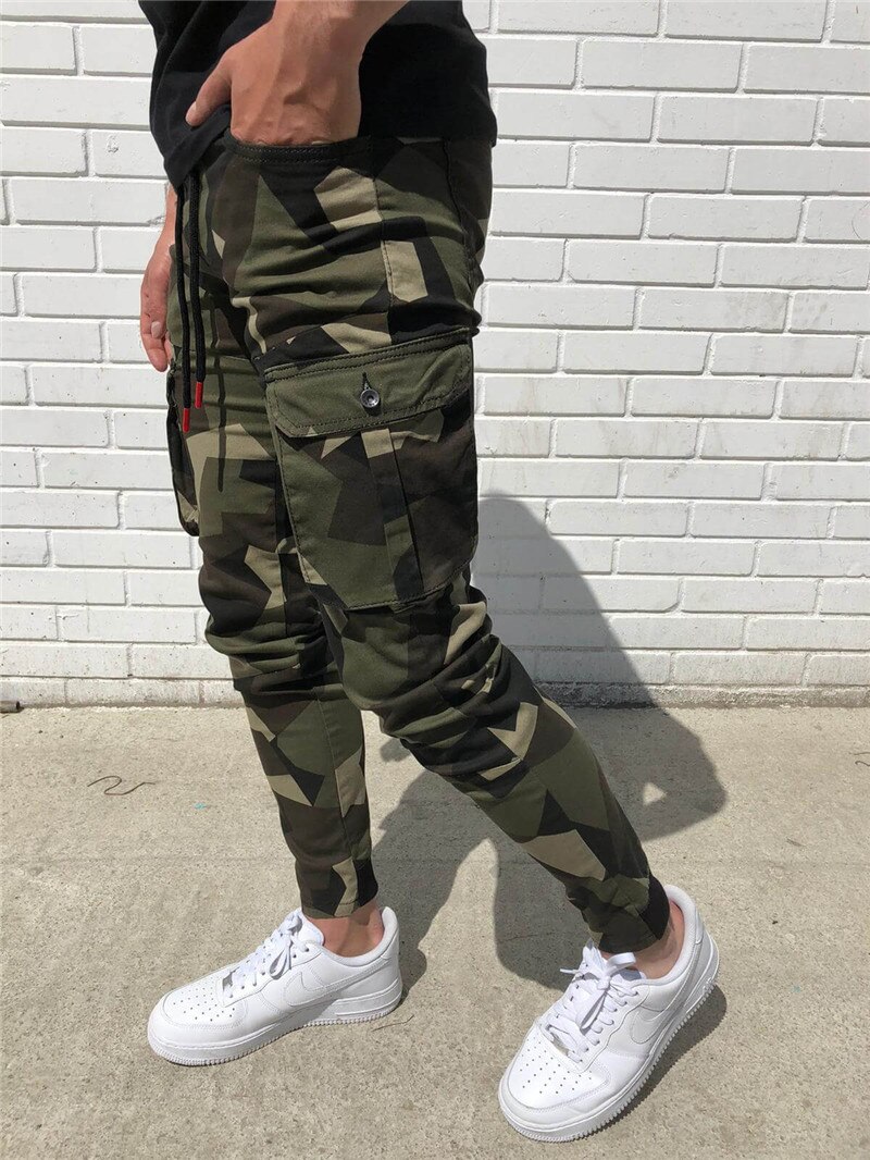 Pantalones de camuflaje para hombre, chándal de culturismo, ropa de calle de otoño, pantalones deportivos informales para Fitness, novedad de
