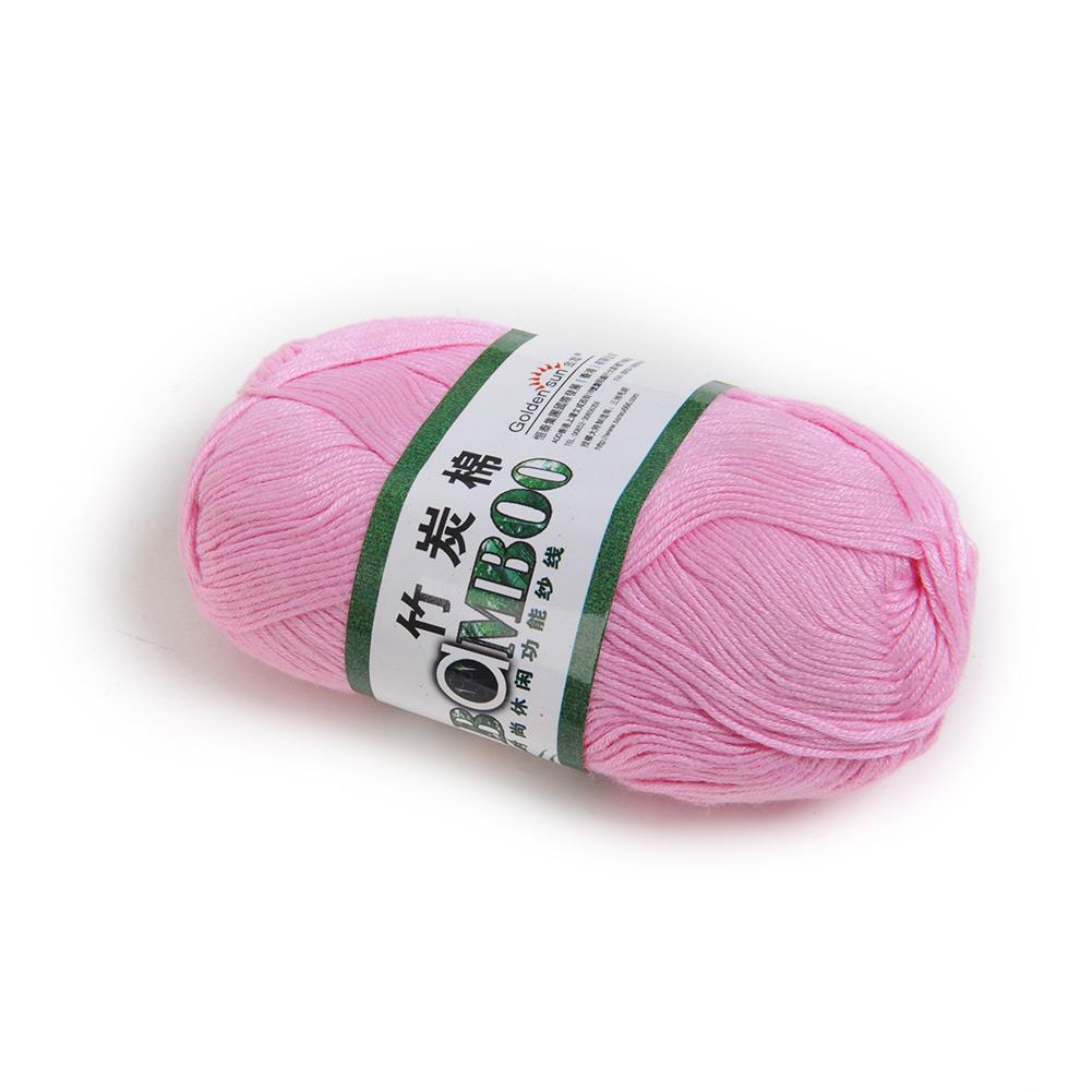 ! Soft Natural Bamboo Cotton Knitting Yarn Fingering 20 Colors: Peach Pink