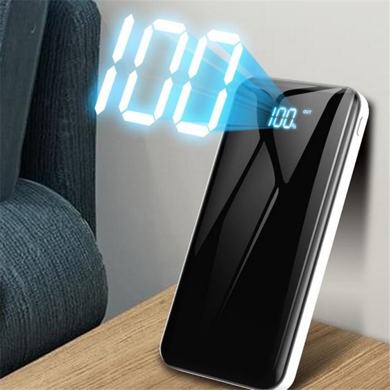 30000mAh moc Bank Powerbank zewnętrzna ładowarka podróżna LCD cyfrowy wyświetlacz doprowadziło oświetlenie bateria zewnętrzna robić telefonu komórkowego na smartfon