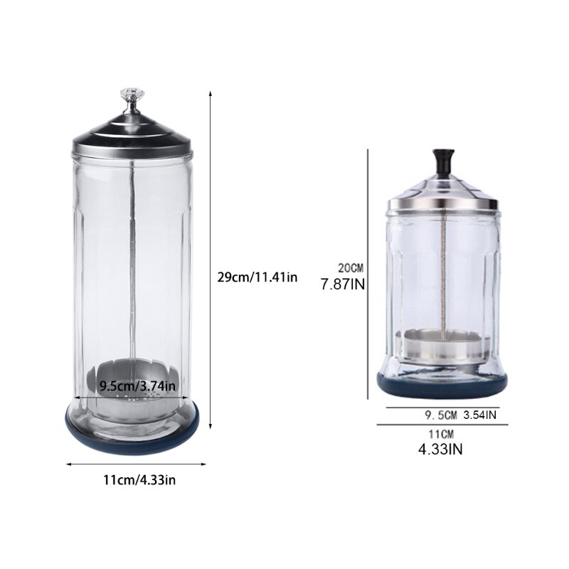 Disinfection Jar Container Sterilizer Cup Large Capacity Disinfecting Bottle for Salon Barber Hair Manicure Tools S/L