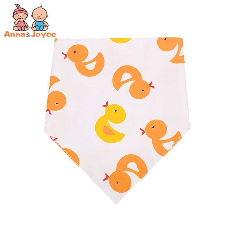 Babero de algodón con estampado de dibujos animados para niños y niñas, bufanda triangular para niños, babero impermeable, 5 uds. Por lote