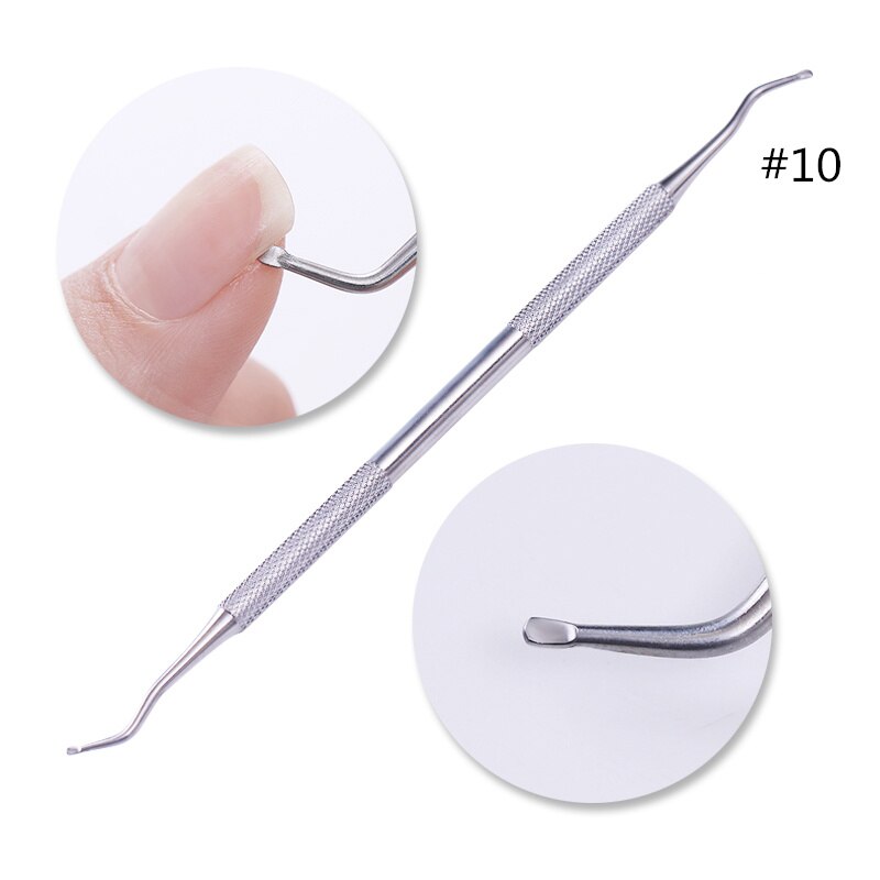 Dual-end Nail Cuticle Pusher Remover Stainless Steel Nail Art DIY Tools: 10