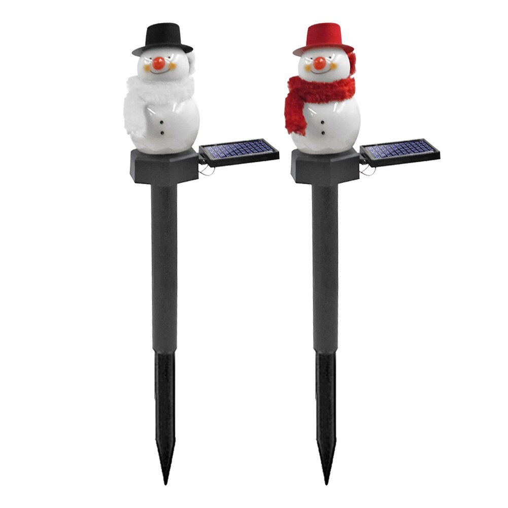 Christmas Snowman Ground Lamp Garden Decoration Solar Power LED Solar Lawn Lights Outdoor LED Waterproof Easy Installation