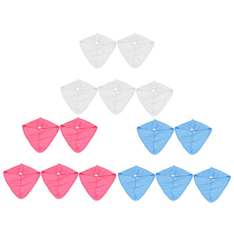 5Pcs Quick Dry Microfiber Haar Hoed Vrouwen Badkamer Sterke Wateropname Badhanddoek Haar Droog Handdoek Badkamer Benodigdheden