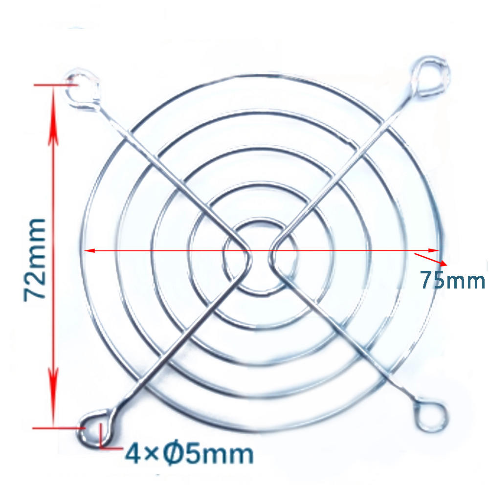 per la protezione della ventola di raffreddamento Griglia metallica Copertura del computer Griglia della ventola 30mm 40mm 50mm 60mm 70mm 80mm 90mm 120mm