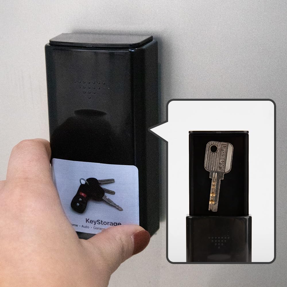 Magnetischer Schlüsselversteck, versteckt einen Schlüssel, magnetisches Auto außerhalb des magnetischen Schlüsselkastens für Autos, Boote, Vermietungen und Notfälle, sicherer Ersatzschlüsselhalter