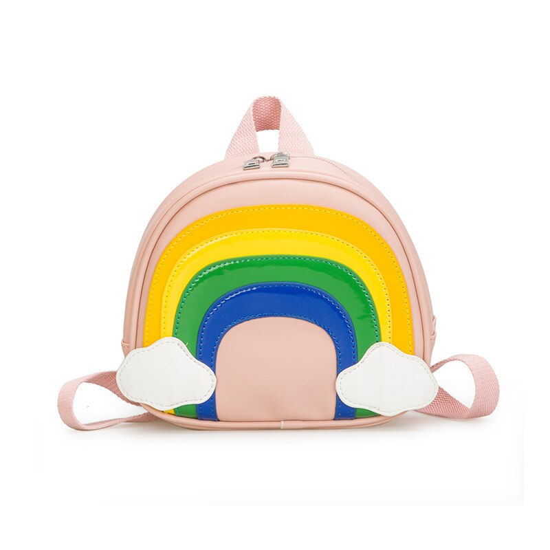 Zaino per scuola materna arcobaleno per bambina prevenire la perdita borsa per bambini borse per scuola genitore-figlio per borsa per bambini zaini per bambini carini regalo: piccolo rosa