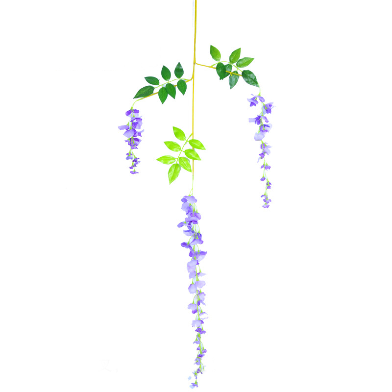 Artificial Wisteria Simulation Flowers Home Garden Wedding Decor Simulation Artificial Wisteria Garden Flower Plant Vine Decor: 03
