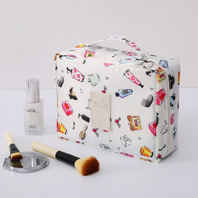 Multifunction Travel Cosmetic Bag Neceser Women Makeup Bags Toiletries Organizer Waterproof Female Storage Make up Cases: white