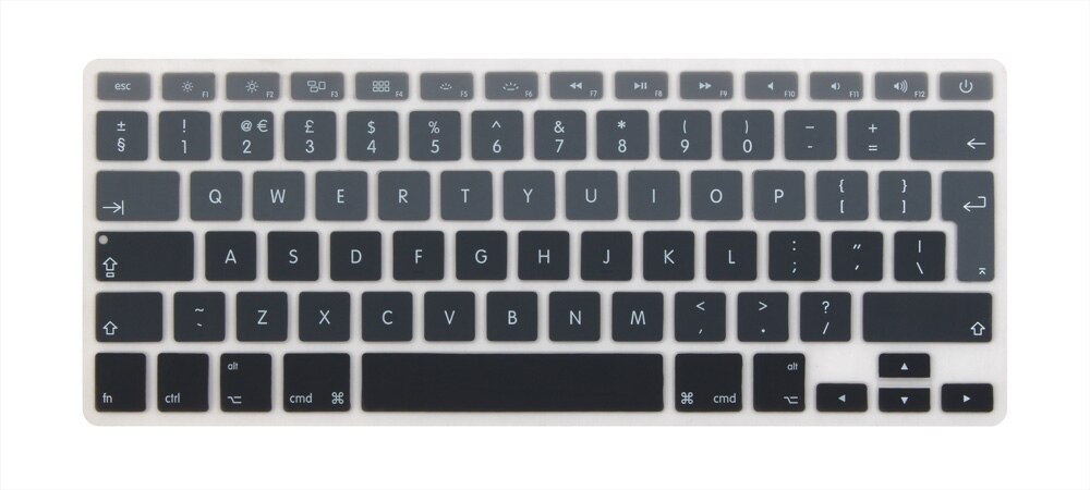 English EURO Enter keyboard Cover for MacBook Air 13 inch A1466 A1369: Gradient Grey
