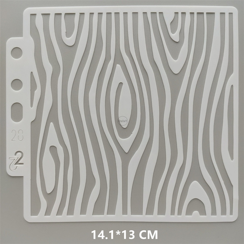 (26 stilarter) geometri grafik stencils maling prægning gør-det-selv scrapbooking materiale kort skabeloner papir album håndværk: Lysegrøn