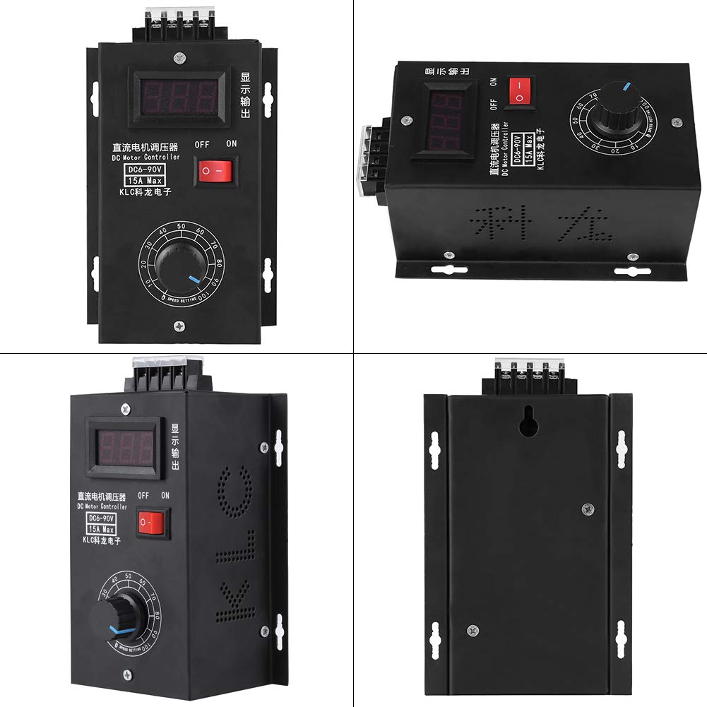 Universal DC Motor Speed Controller Pressure Regulating DC 6-90V 15A 0.01-1000W 16KHz PWM Variable Generator Kit w/ LED Display