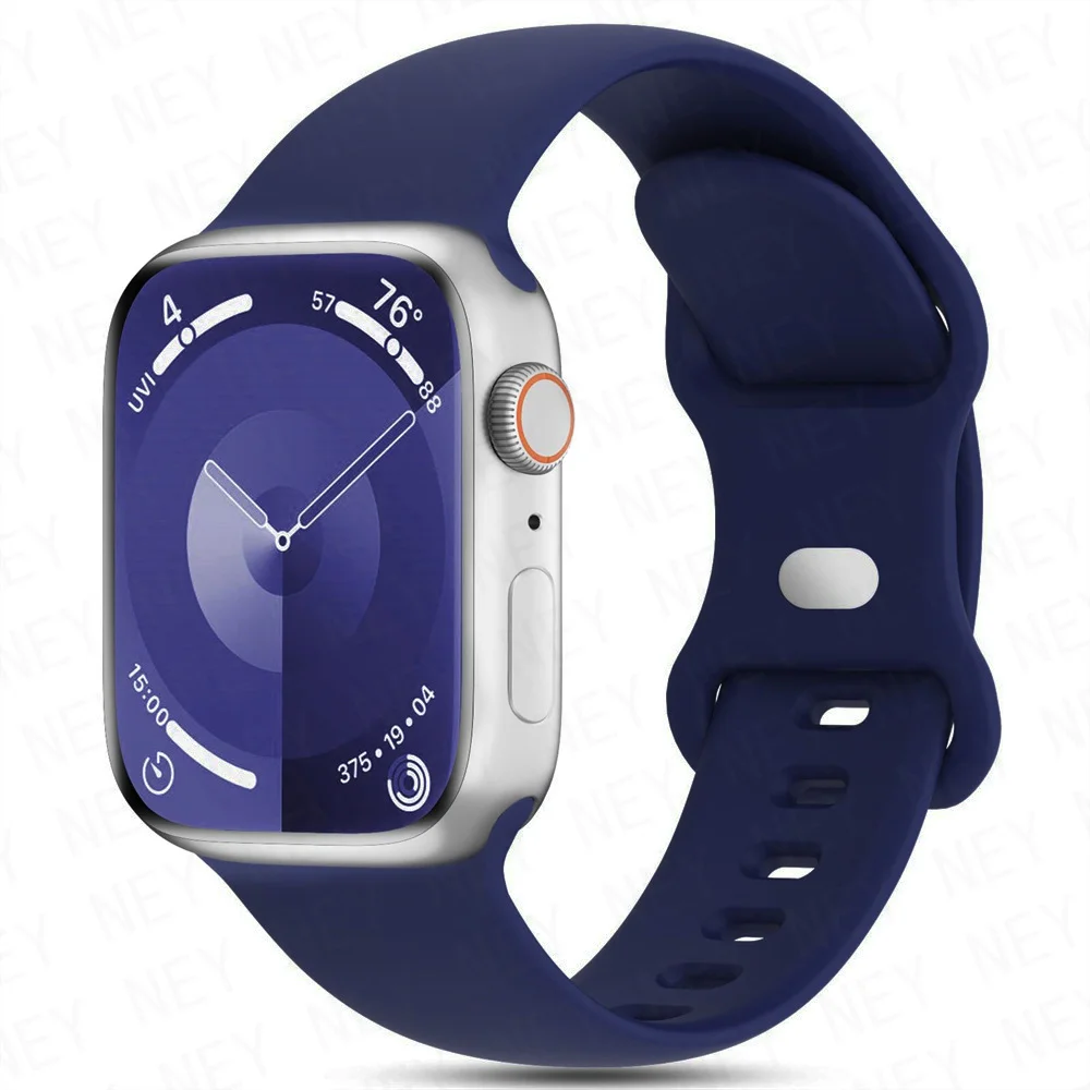 Watchbands For Apple Watch Strap 46mm 44mm 40mm 45mm 41mm 42-38mm Silicone bracelet iwatch series 10 8 7 se 4 5 6 9 ultra 2 49mm