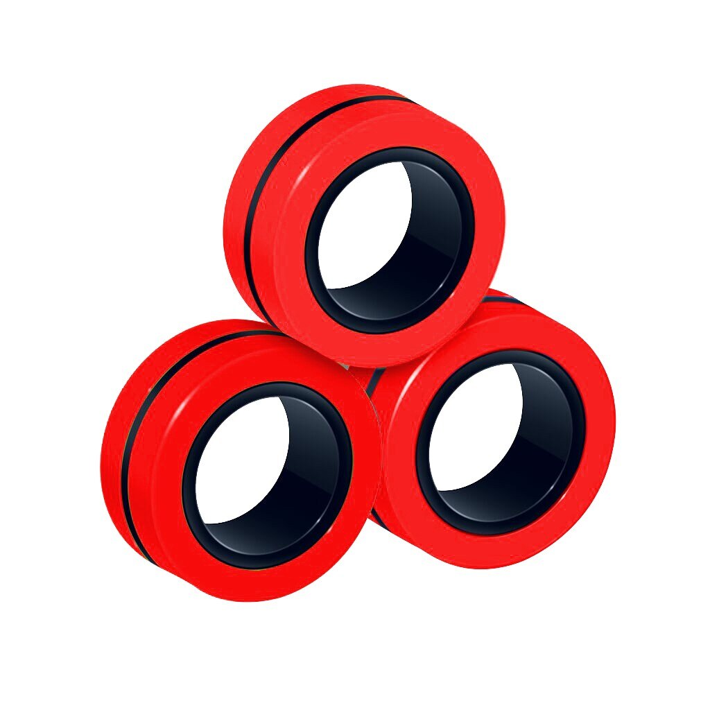 Magnetische Ringen Magnetische Armband Ring Unzip Speelgoed Magic Ring Props Gereedschap Decompressie Speelgoed Magnetische Armband Ring: Red 