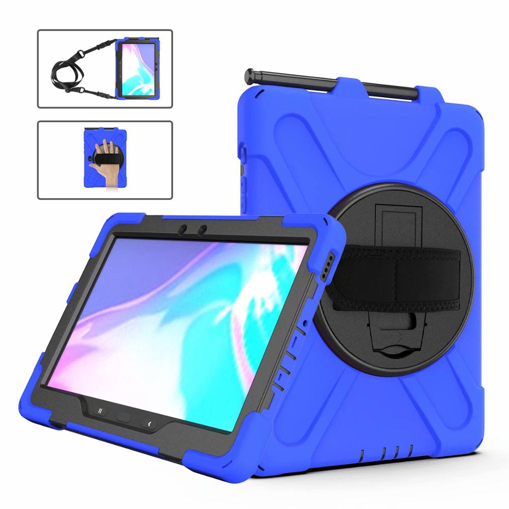 Voor Samsung Galaxy Tab Actieve Pro 10.1 Case SM-T540 SM-T545 T547 Case Heavy Duty Hand Schouderriem Kid Shockproof Stand cover