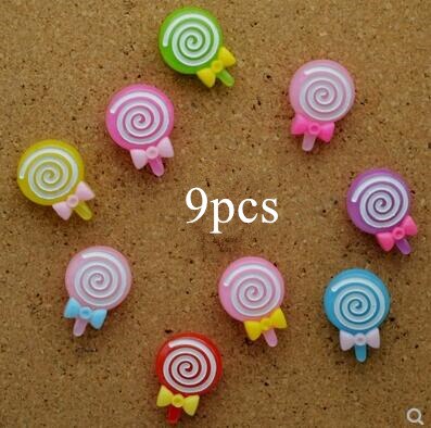 1set Colored Push Pin Decorative Thumbtacks Photo Wall Bulletin Boards Thumb Tacks Office School Resin Map Pin: 9pcs