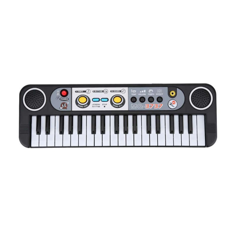 37- nyckel elektroniska organ digitala tangentbord piano musikinstrument barn leksak med mikrofon: Default Title