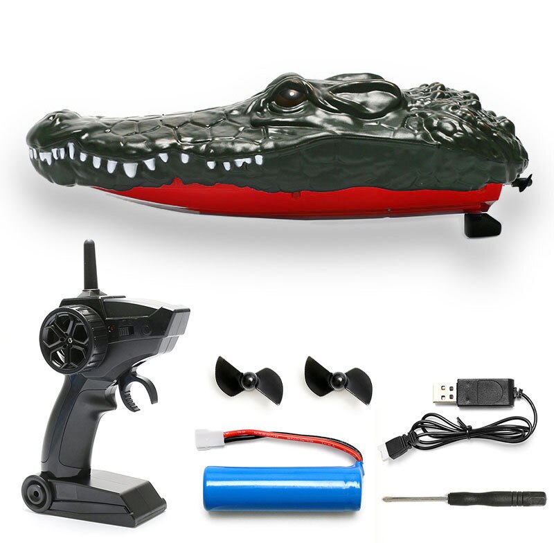 Cabeza de cocodrilo RC barco 2,4G simulación eléctrica vehículos RTR modelo divertido niños juguetes modelo barco para niños: Red
