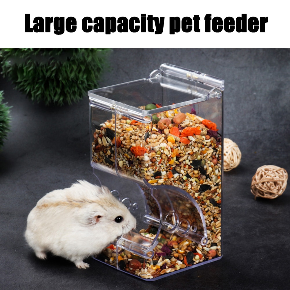 Automatische Cavia Voedsel Dispenser Hamster Feeder Eekhoorn Transparant Konijn Voedsel Container Voor Kleine Dieren Huisdier Producten