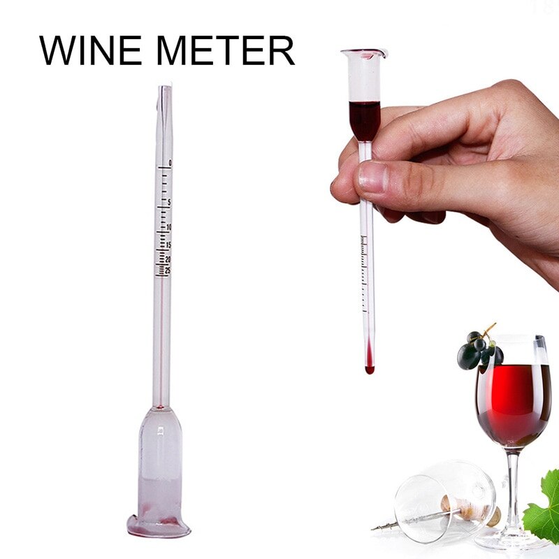 Alcohol Meter Thuis Brouwen Vinometer Tester Vintage Meetinstrumenten Alcoholmeter Wijn Concentratie Meter 0-25 Hydrometer