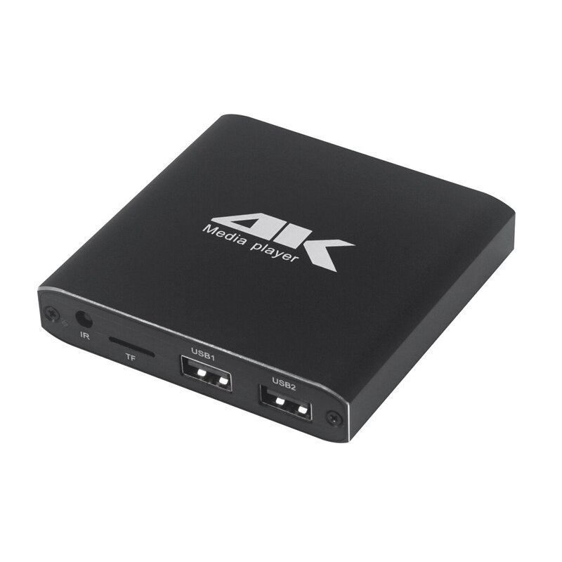 MINI 4K Full HD 1080P Media Player with SD/USB/HDMI/AV/Auto Play Support 4K UHK H.265/H.264/VP9(EU Plug)